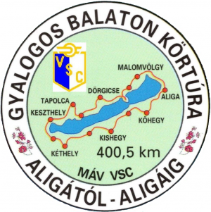 A Gyalogos Balaton Körtúra jelvénye, melyet kitűző formájában kapnak meg az igazoltan teljesítő túrázók