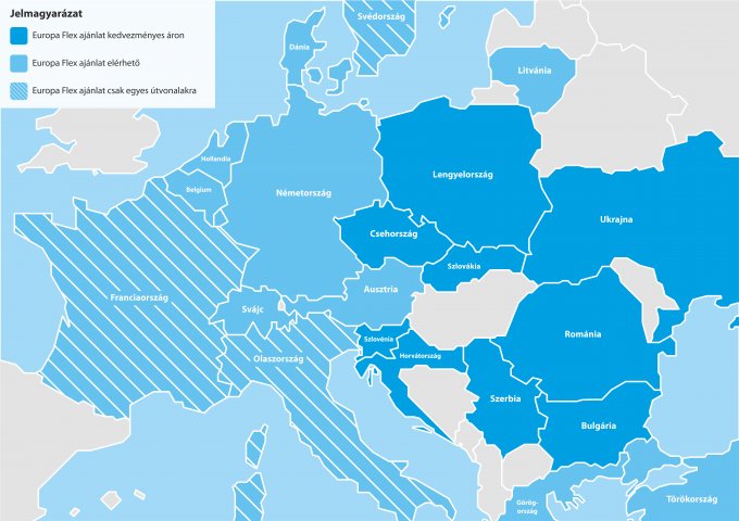 Europa Flex ajánlattal elérhető országok